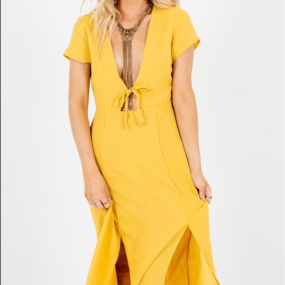 Yellow Midi Dress